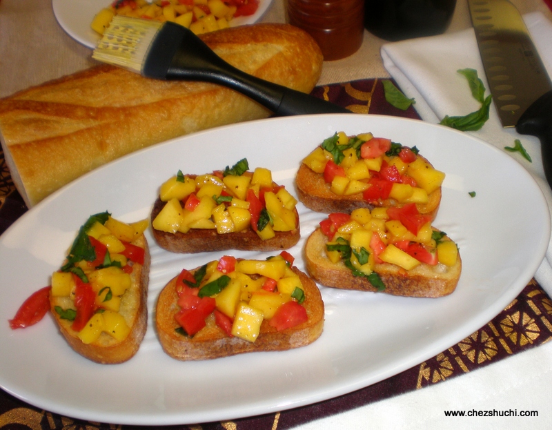 mango bruschetta